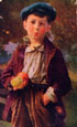 Boy with apples